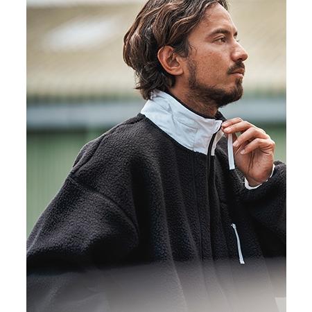 felkod 【felkod(フィルコッド)】Boa Fleece Color Scheme Zip Blouson