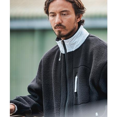 felkod 【felkod(フィルコッド)】Boa Fleece Color Scheme Zip Blouson