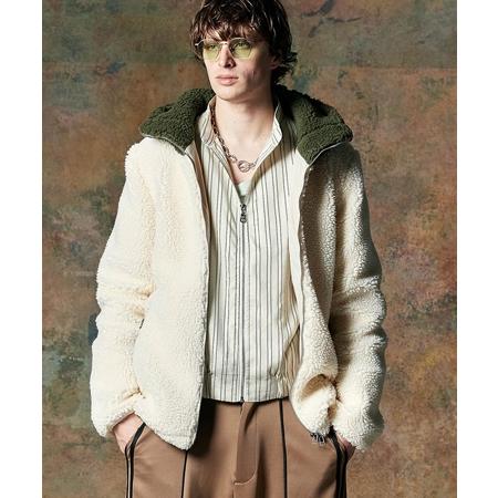 glamb（グラム） 【】Big Hood Boa Jacket ビッグフードボアジャケット
