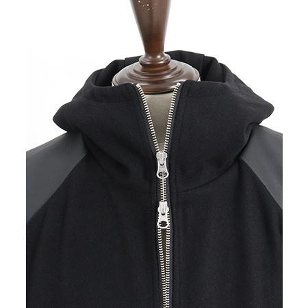 ANGENEHM（アンゲネーム） 【】Native pattern rib hooded blouson 