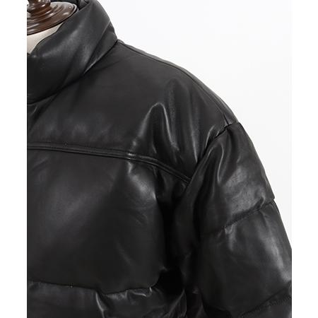 ADAM PATEK（アダムパテック） 【】leather looose down jacket ダウン