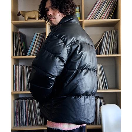 【ADAM PATEK(アダムパテック)】leather looose down jacket ダウンジャケット(AP2423003)の画像