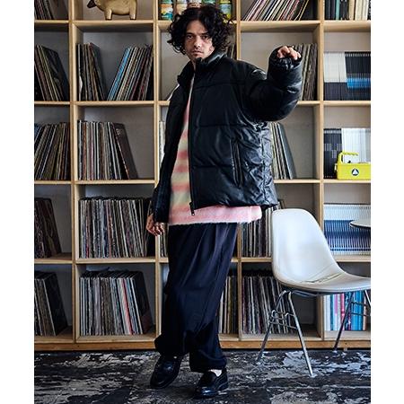 ADAM PATEK（アダムパテック） 【】leather looose down jacket ダウン