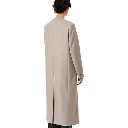 【ATTACHMENT(アタッチメント)】2-90 DOUBLE MELTON COLLARLESS MAXI COAT カラーレスチェスターコート(AC52-027)の画像