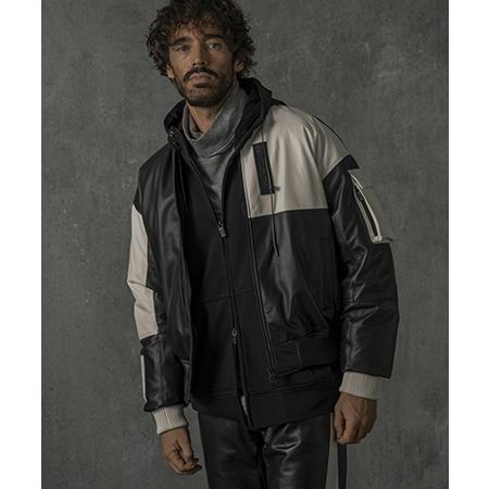【C DIEM(カルペディエム)】Oversize Leather MA-1 レザージャケット(MSO-25102)の画像