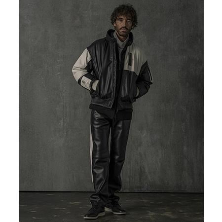 【C DIEM(カルペディエム)】Oversize Leather MA-1 レザージャケット(MSO-25102)の画像