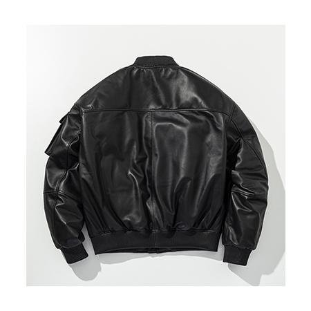 【C DIEM(カルペディエム)】Oversize Leather MA-1 レザージャケット(MSO-25102)の画像