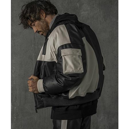 【C DIEM(カルペディエム)】Oversize Leather MA-1 レザージャケット(MSO-25102)の画像