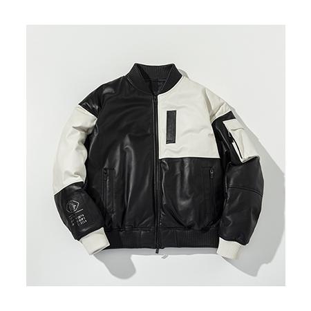 【C DIEM(カルペディエム)】Oversize Leather MA-1 レザージャケット(MSO-25102)の画像