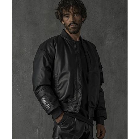 【C DIEM(カルペディエム)】Oversize Leather MA-1 レザージャケット(MSO-25102)の画像