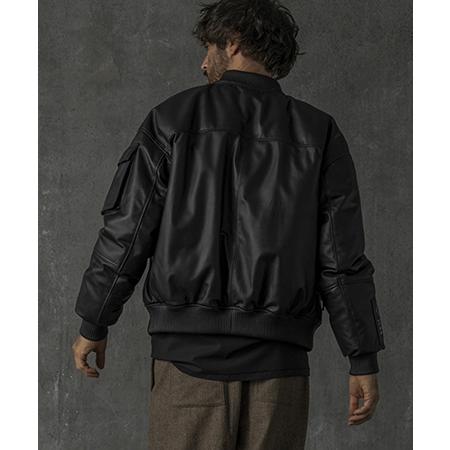 【C DIEM(カルペディエム)】Oversize Leather MA-1 レザージャケット(MSO-25102)の画像