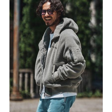ジャケット・アウター FRADI masa felkod（フィルコッド） 【】Soft Boa Hooded MA-1 MA-1ジャケット
