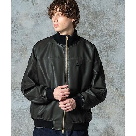 【glamb(グラム)】Synth Leather Track Jacket シンセレザートラックジャケット(GB0325-JKT10)の画像