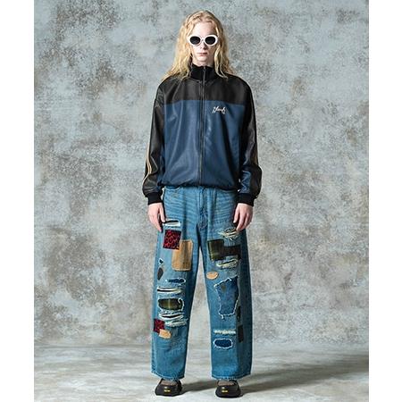 【glamb(グラム)】Synth Leather Track Jacket シンセレザートラックジャケット(GB0325-JKT10)の画像