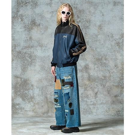 【glamb(グラム)】Synth Leather Track Jacket シンセレザートラックジャケット(GB0325-JKT10)の画像