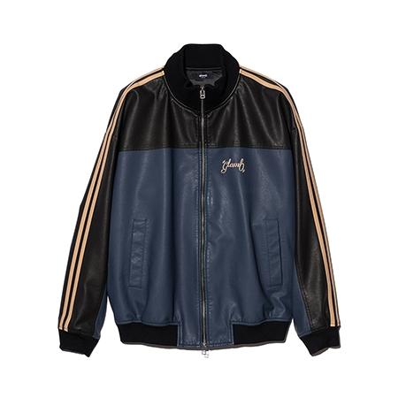 【glamb(グラム)】Synth Leather Track Jacket シンセレザートラックジャケット(GB0325-JKT10)の画像