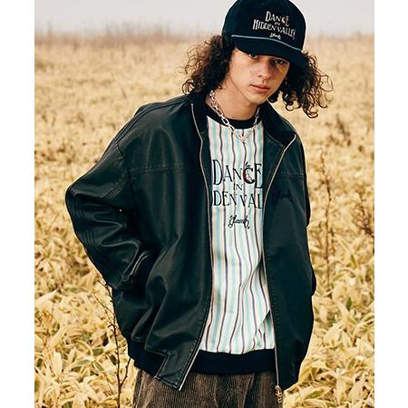 【glamb(グラム)】Synth Leather Track Jacket シンセレザートラックジャケット(GB0325-JKT10)の画像