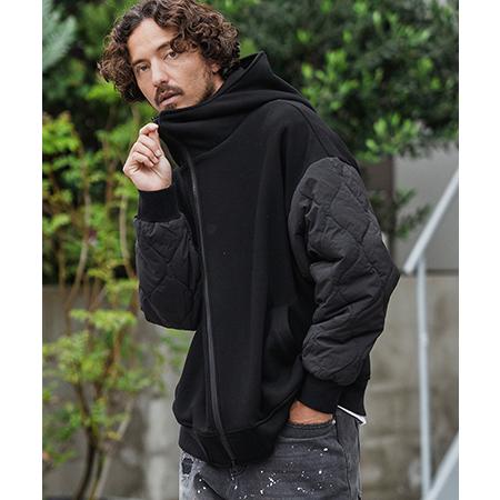 CAMBIO（カンビオ） 【】Quilted Sleeve Combination Hooded Jacket