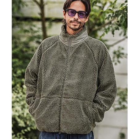 CAMBIO（カンビオ） 【】Vintage Like Boa Fleece Zip Jacket ボア 