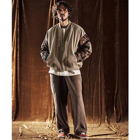 ANGENEHM（アンゲネーム） 【】Mixed Fabric Bomber Jacket ボンバー 