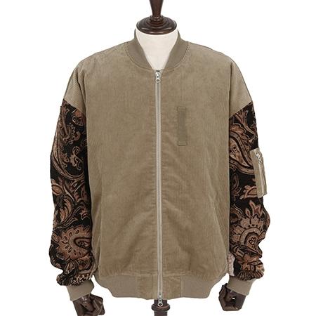 ANGENEHM（アンゲネーム） 【】Mixed Fabric Bomber Jacket ボンバー 