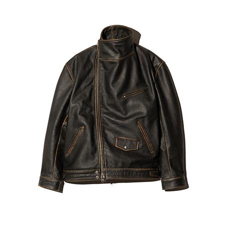 【glamb(グラム)】High Neck Leather Jacket ハイネックレザージャケット(GB0425-JKT01)の画像
