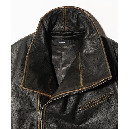 【glamb(グラム)】High Neck Leather Jacket ハイネックレザージャケット(GB0425-JKT01)の画像