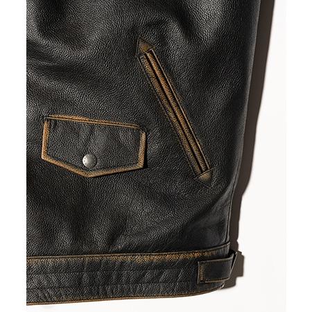 【glamb(グラム)】High Neck Leather Jacket ハイネックレザージャケット(GB0425-JKT01)の画像