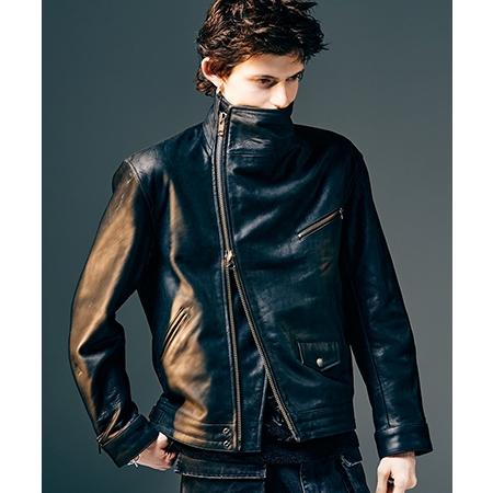 【glamb(グラム)】High Neck Leather Jacket ハイネックレザージャケット(GB0425-JKT01)の画像