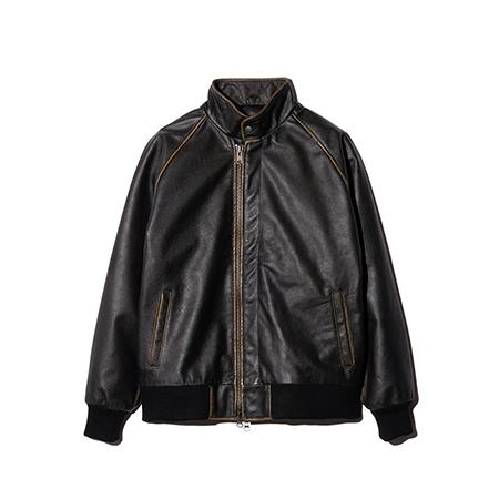 【glamb(グラム)】Leather Bomber Jacket レザーボマージャケット(GB0425-JKT04)の画像