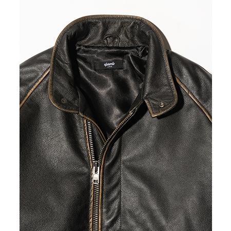 【glamb(グラム)】Leather Bomber Jacket レザーボマージャケット(GB0425-JKT04)の画像
