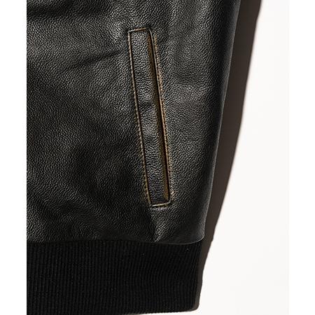 【glamb(グラム)】Leather Bomber Jacket レザーボマージャケット(GB0425-JKT04)の画像