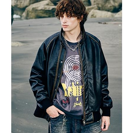 【glamb(グラム)】Leather Bomber Jacket レザーボマージャケット(GB0425-JKT04)の画像
