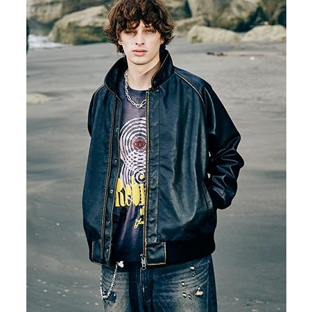 【glamb(グラム)】Leather Bomber Jacket レザーボマージャケット(GB0425-JKT04)の画像