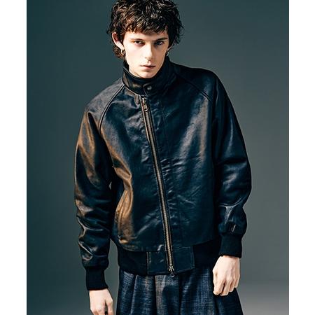 【glamb(グラム)】Leather Bomber Jacket レザーボマージャケット(GB0425-JKT04)の画像