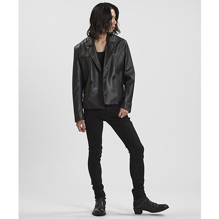 ノーアイディー　フードレザージャケット NO ID.（ノーアイディー） 【】シーフ゜レサ゛ー1BショートJKT