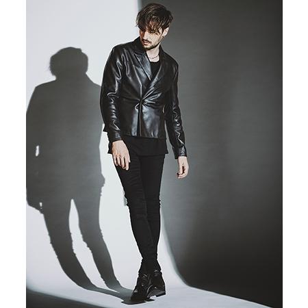 ノーアイディー　フードレザージャケット NO ID.（ノーアイディー） 【】シーフ゜レサ゛ー1BショートJKT