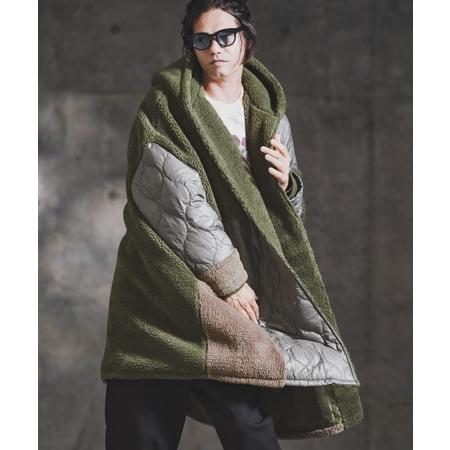 GLIMCLAP 【GLIMCLAP(グリムクラップ)】Textured Patchwork Hoodie 