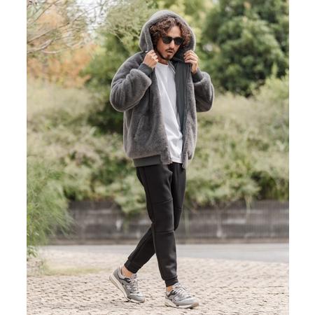 CAMBIO（カンビオ） 【】リバーシブルエコファーナイロンブルゾン