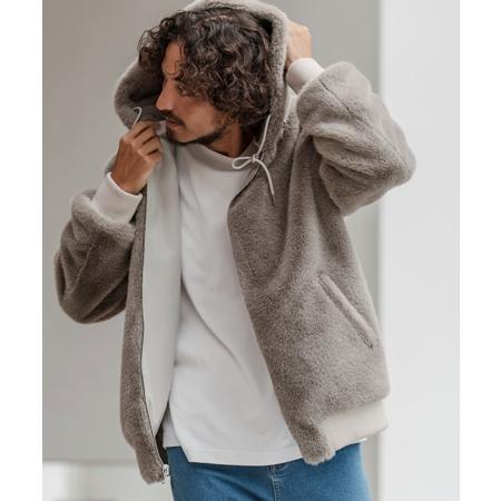 CAMBIO（カンビオ） 【】リバーシブルエコファーナイロンブルゾン