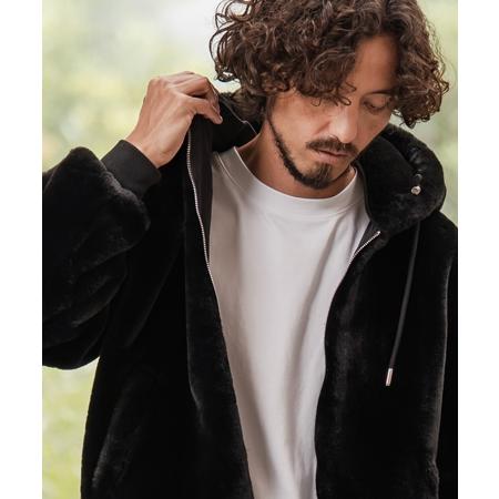 CAMBIO（カンビオ） 【】ファー×ナイロンリバーシブルブルゾン