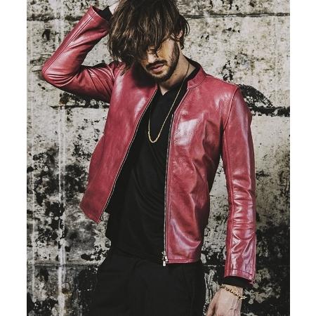 NO ID. 【NO ID.(ノーアイディー)】カウレザーVネックシングル NO ID. 【NO ID.(ノーアイディー)】カウレザーVネックシングル