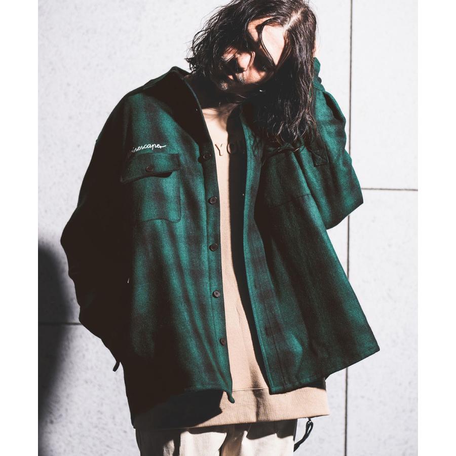 NOISESCAPE(ノイズスケープ)】Plaid CPO(Chief petty officer)design 