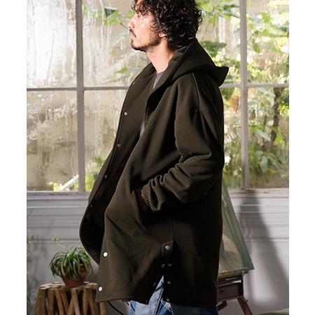 ANGENEHM(アンゲネーム)】Shaggy lining material open-front hoodie 