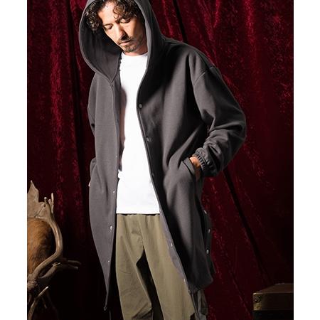 ANGENEHM(アンゲネーム)】Shaggy lining material open-front hoodie 