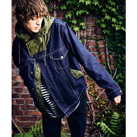 glamb（グラム） 【】Military Hood Denim JKT ミリタリーフードデニム 