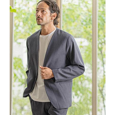 CAMBIO（カンビオ） 【】ストレッチノーカラージャケット : CAMBIO