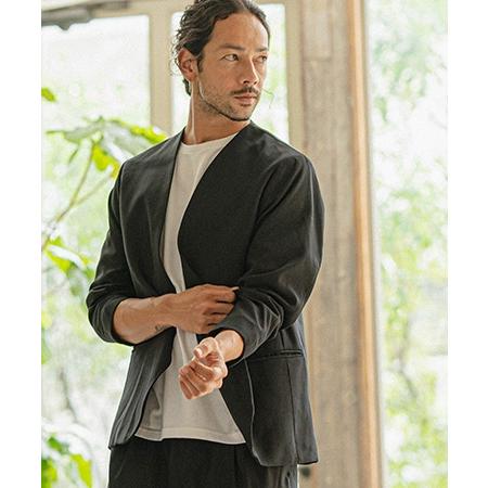 CAMBIO 【CAMBIO(カンビオ)】ストレッチノーカラージャケット CAMBIO 【CAMBIO(カンビオ)】ストレッチノーカラージャケット
