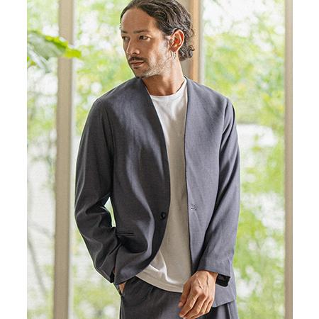 CAMBIO（カンビオ） 【】ストレッチノーカラージャケット : CAMBIO