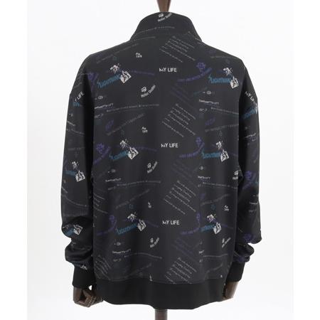 NOISESCAPE(ノイズスケープ)】whole pattern stand zip jersey ジップ 